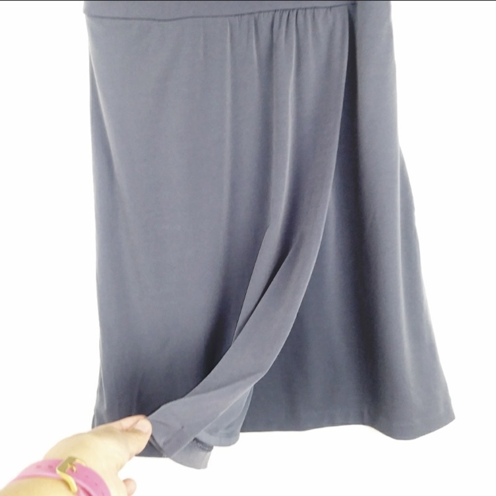 Banana Republic Blue Gray Faux Wrap Halter Dress 0 - Picture 7 of 7